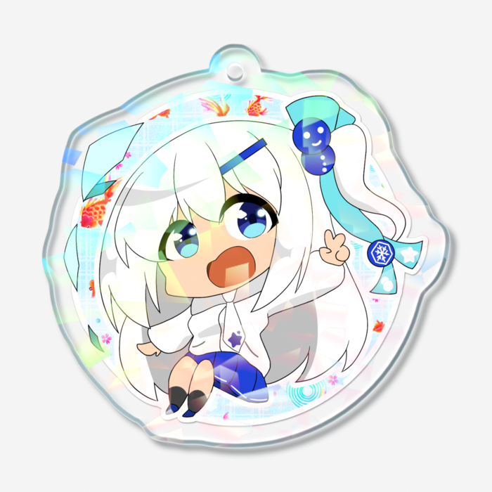 ホログラムアクリルキーホルダー - 50 × 50mm