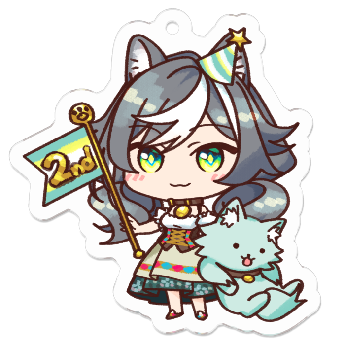 アクリルキーホルダー（コーティング） - 50 x 50 (mm)