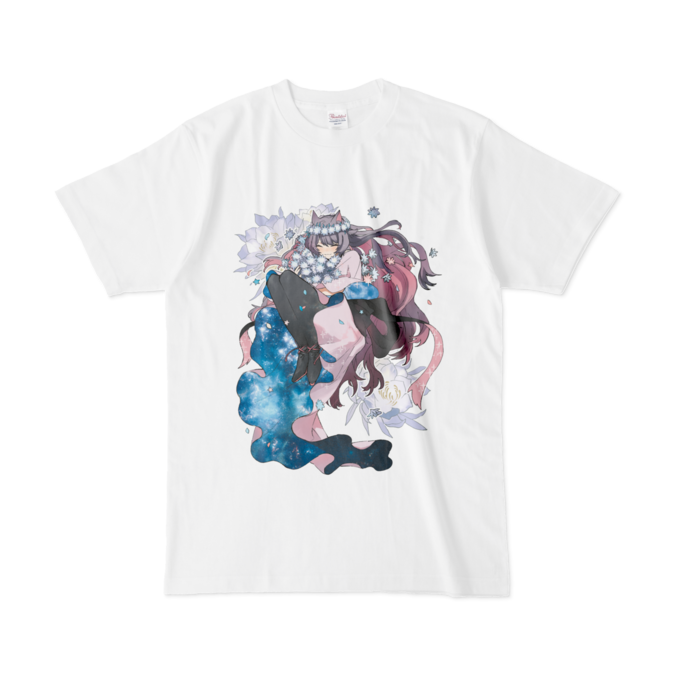 Tシャツ - L - 白(目閉じ)