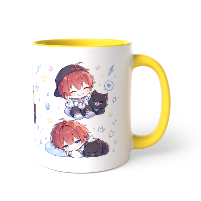 マグカップ (イエロー)シンプル５人
