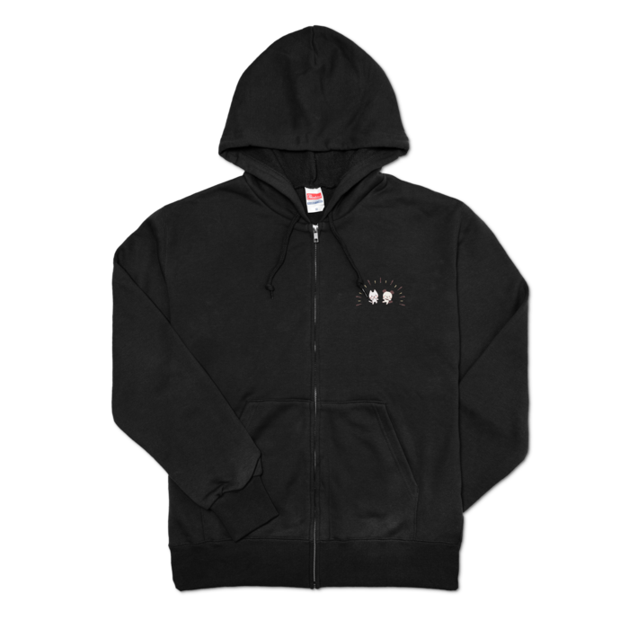 ジップパーカー　黒色　M