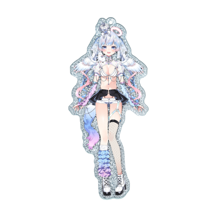 ラメアクリルキーホルダー - 100 × 100mm