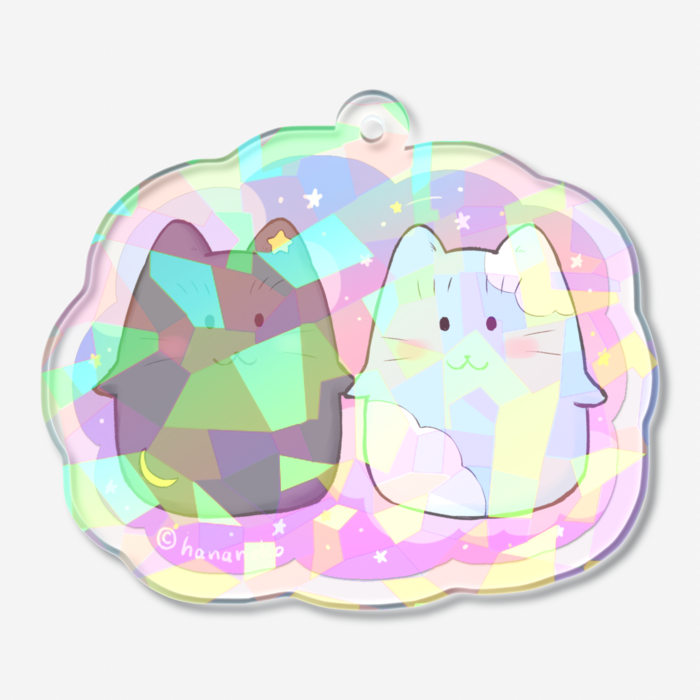 ホログラムアクリルキーホルダー - 50 × 50mm
