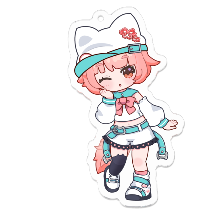 ピンクｘウィンク - 70 x 70 (mm)