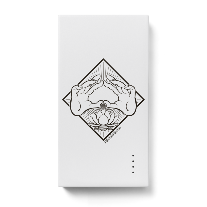 モバイルバッテリー 白 - 123 x 65 (mm)