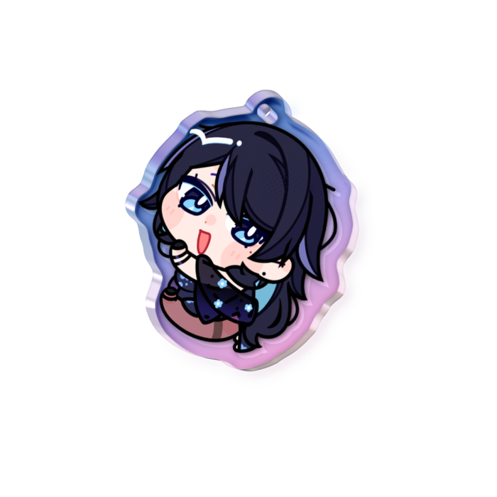 オーロラアクリルキーホルダー - 50 × 50mm