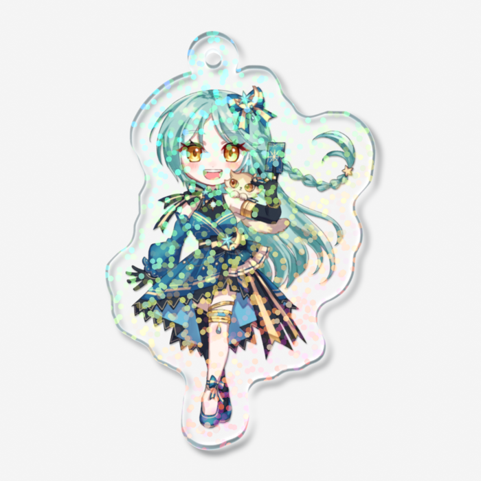 ホログラムアクリルキーホルダー - 50 × 50mm