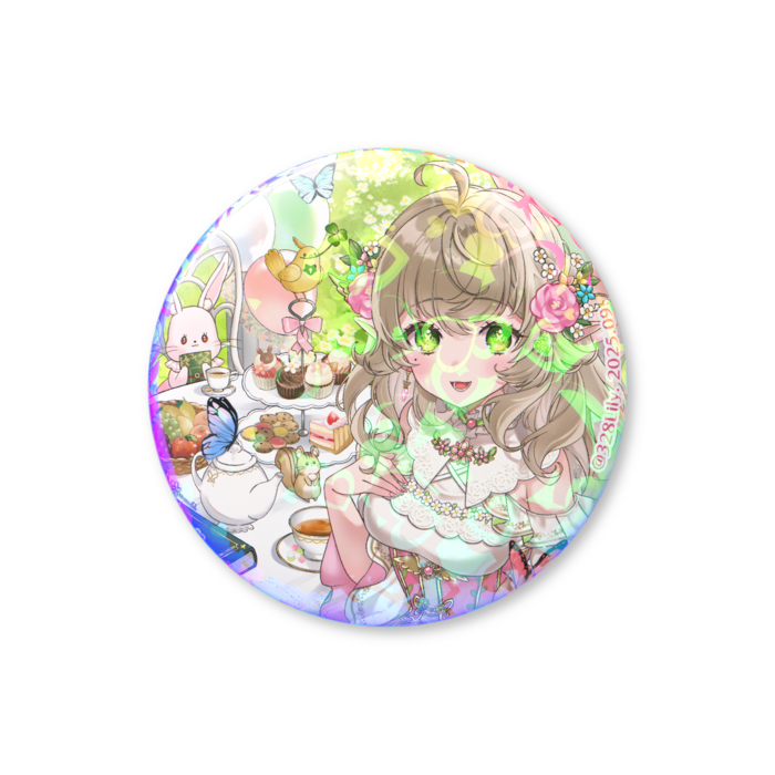 ホログラム缶バッジ - 32mm (ハート)