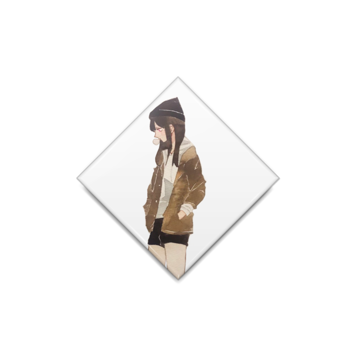 girl - ひし形40mm