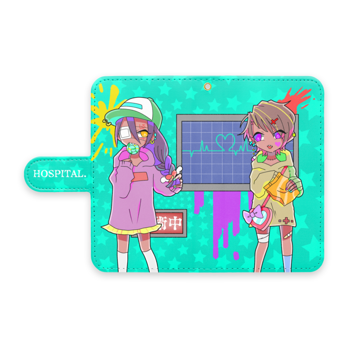 手帳型Androidケース - S - ストラップ穴 あり