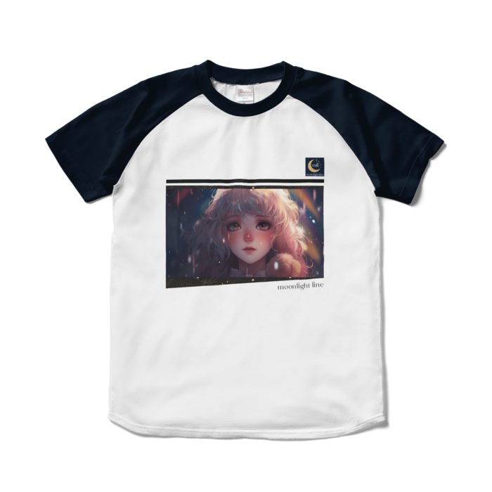 ラグランTシャツ - S - ホワイト×ネイビー