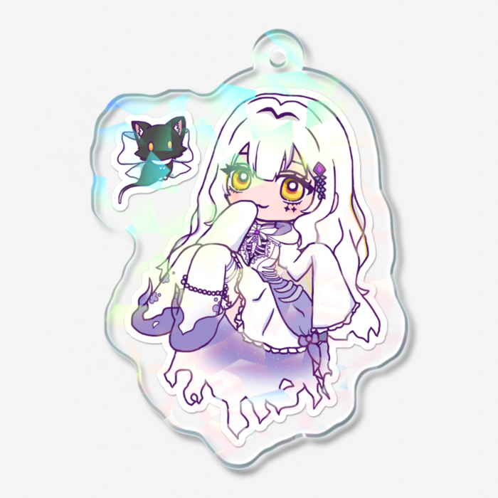 ホログラムアクリルキーホルダー - 50 × 50mm