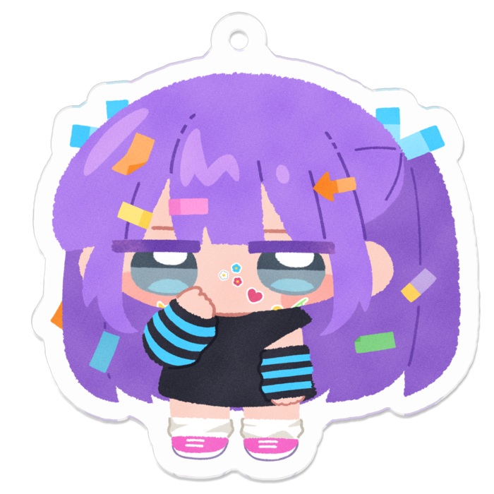 アクリルキーホルダー（コーティング） - 50 x 50 (mm)