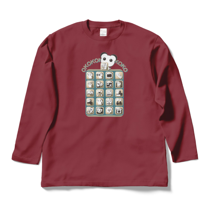 ロングスリーブTシャツ - L - バーガンディ