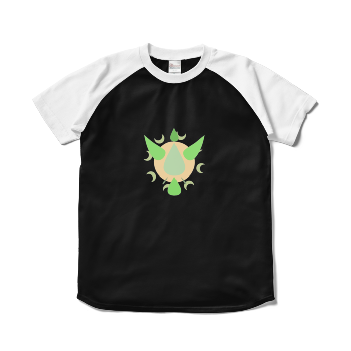 ラグランTシャツ - S - ブラック×ホワイト