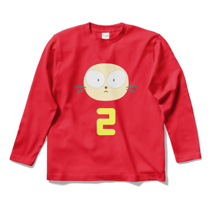 長袖Tシャツになったニィ - S - レッド