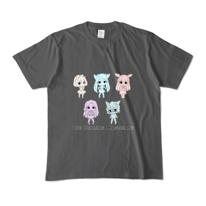 カラーTシャツ - M - チャコール/モノトーン柄