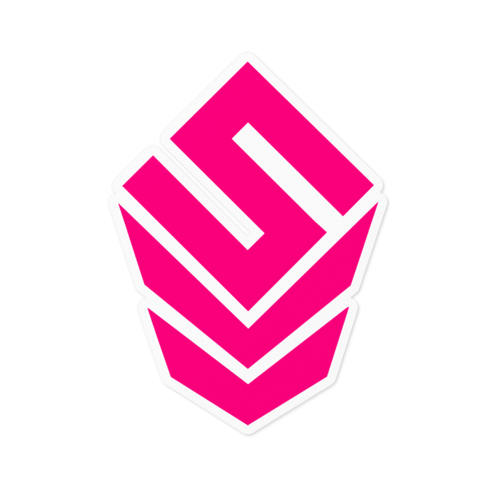 ステッカー ピンク - 100 x 100 (mm)【Pink】