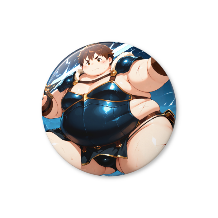 【缶バッジ(バリュー)】スライム戦士(黒鎧A) 32mm