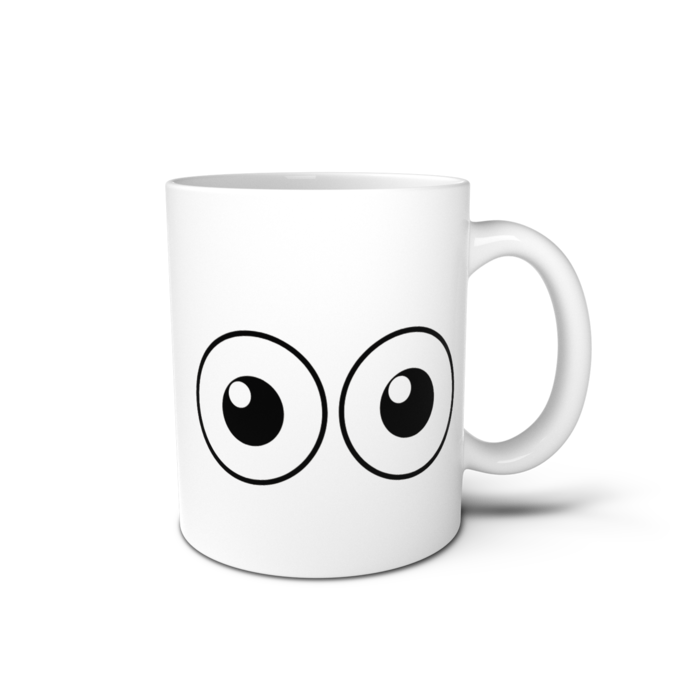 めだマグカップ(二つ目＋ホワイト) - 直径 8 cm / 高さ 9.5 cm(1)