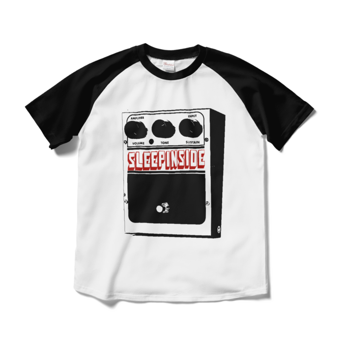 ラグランTシャツ - M - ホワイト×ブラック