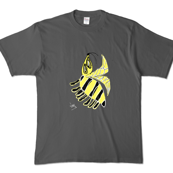 ハチTシャツ - XL - チャコール (濃色)