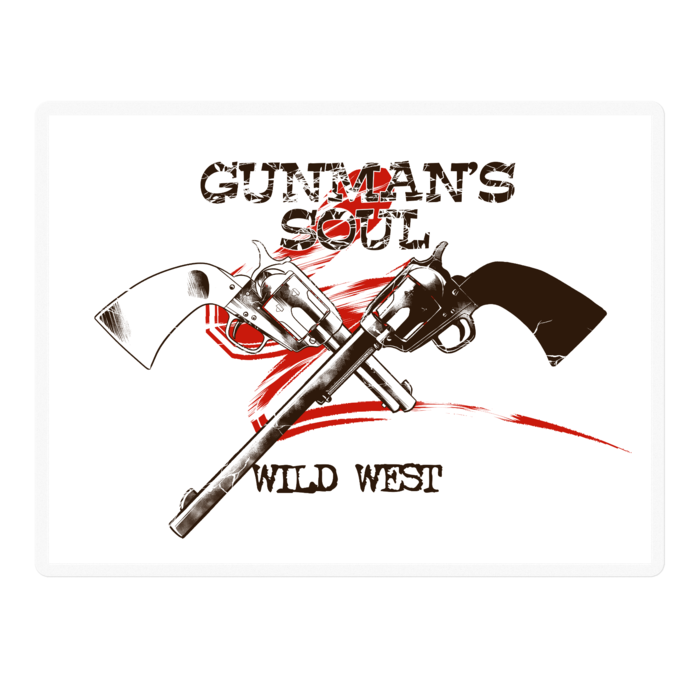 GUNMAN'S SOULステッカー四角　- 100 x 100 (mm)