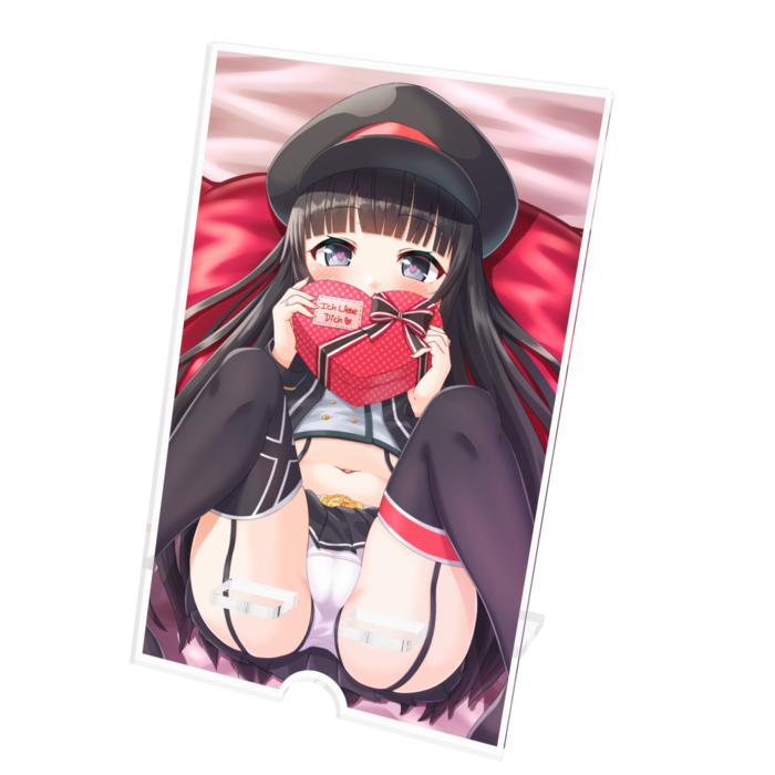 アクリルスマホスタンド - 100x160mm(ケーブル穴あり)