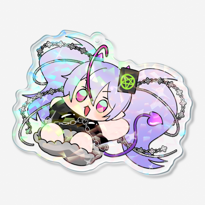 ホログラムアクリルキーホルダー - 70 × 70mm