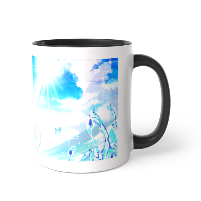 ツートンカラーマグカップ[ブラック] - 直径 8.2cm / 高さ 9.5cm(1)