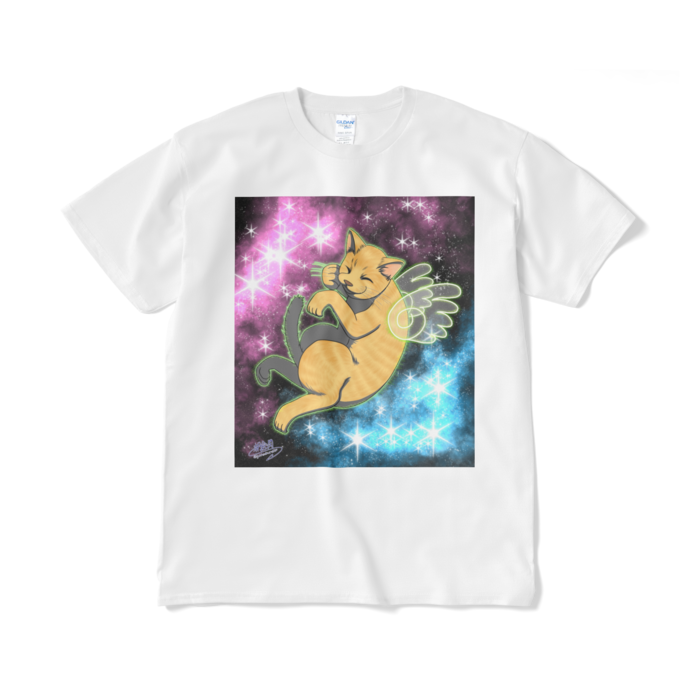 なぜか宇宙ネコ！Tシャツ（短納期） - XL - ホワイト