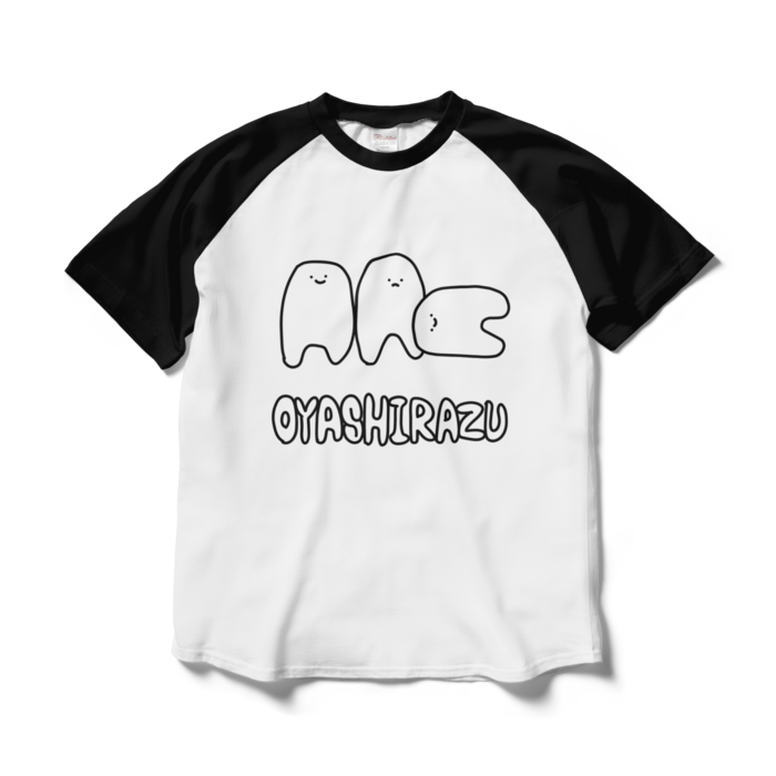 ラグランTシャツ - L - ホワイト×ブラック