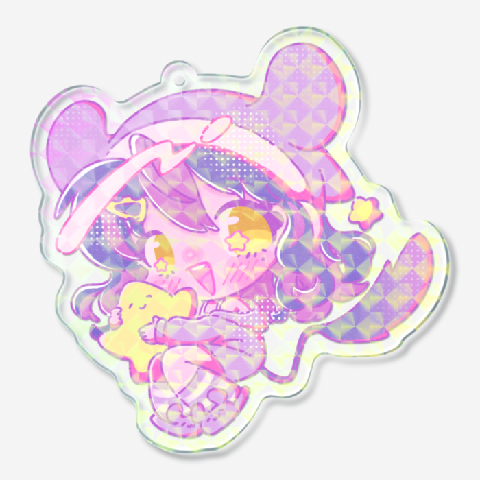 ホログラムアクリルキーホルダー - 70 × 70mm(1)