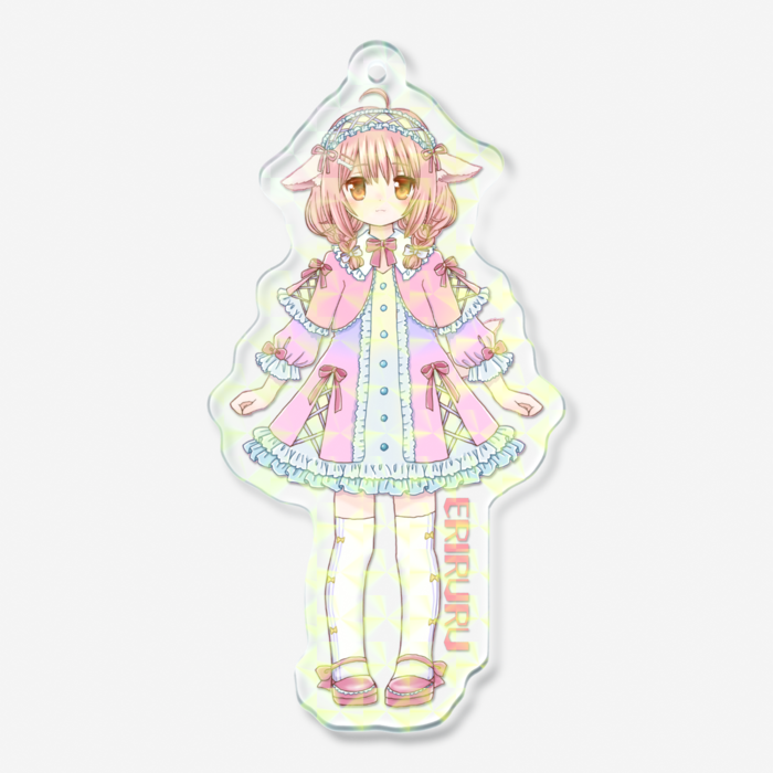 ホログラムアクリルキーホルダー - 70 × 70mm