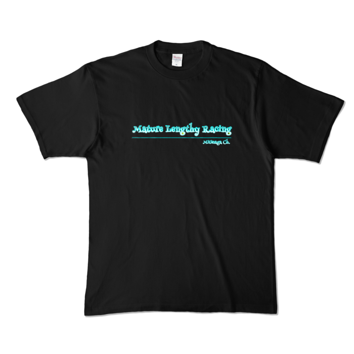 チーム名のみカラーTシャツ - XL - ブラック (濃色)