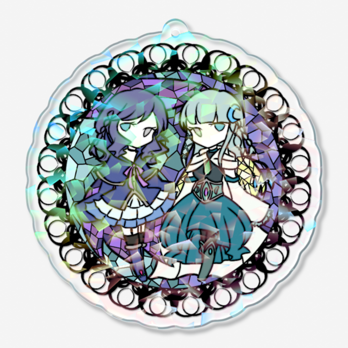 ホログラムアクリルキーホルダー - 70 × 70mm