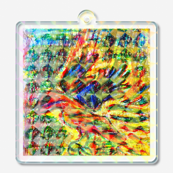 ホログラムアクリルキーホルダー - 50 × 50mm