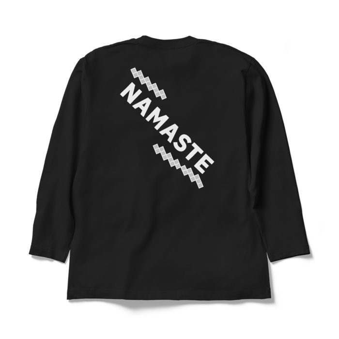 背面ロングスリーブTシャツ - XL - ブラック