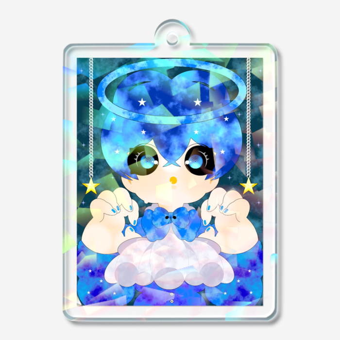 ホログラムアクリルキーホルダー - 50 × 50mm