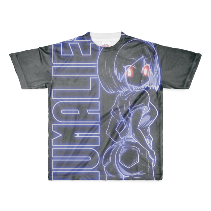 【ブルー】フルグラフィックTシャツ - M - 正面印刷のみ