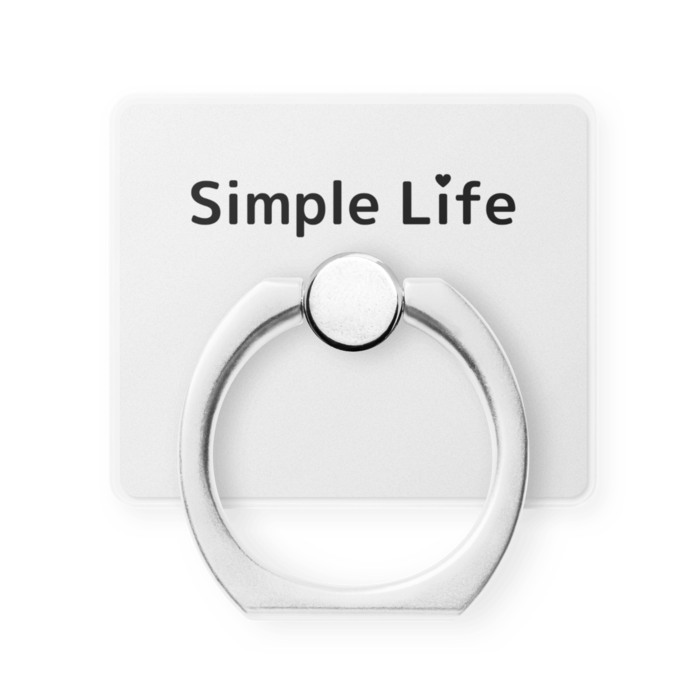 スマホリング❤　横　白色（ホワイト）