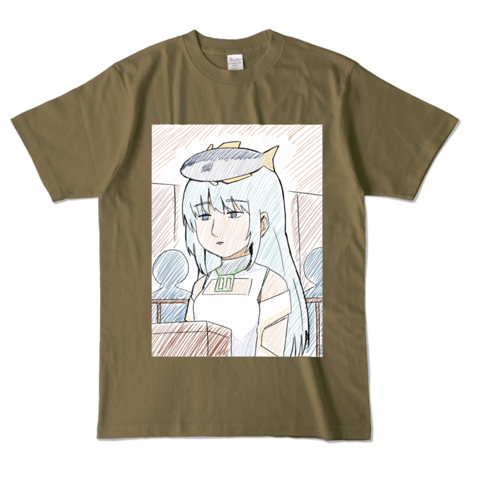 カラーTシャツ - L - オリーブ (濃色)