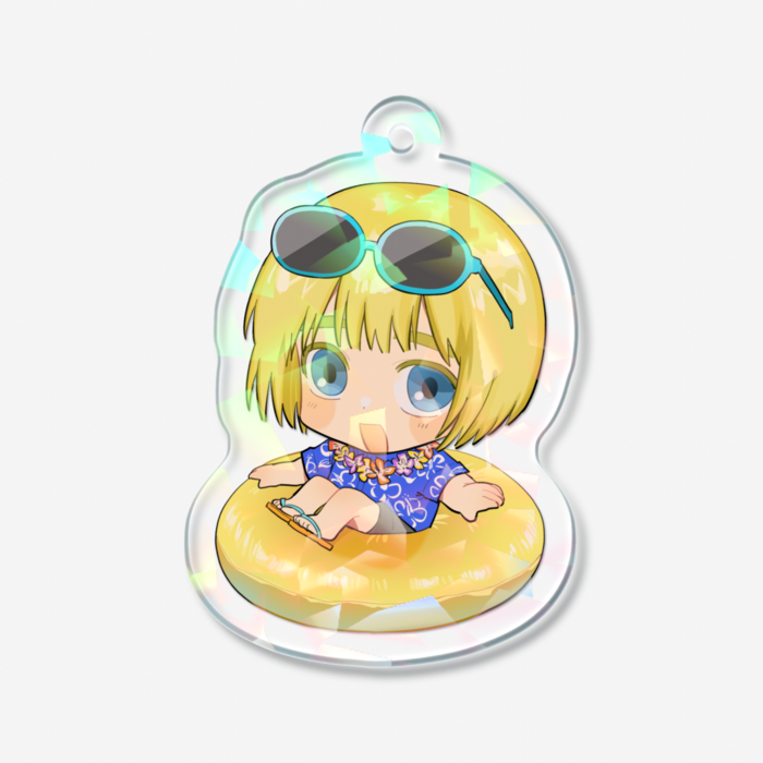 ホログラムアクリルキーホルダー - 50 × 50mm