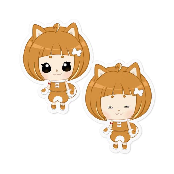 ステッカー(白） - 100 x 100 (mm)