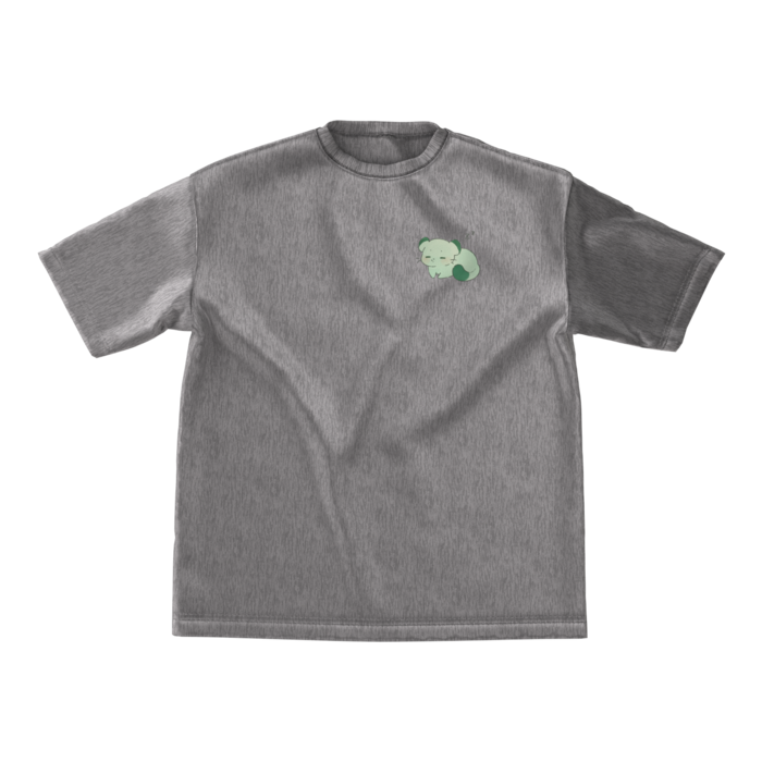 ビッグシルエットTシャツ - M - 両面(灰)