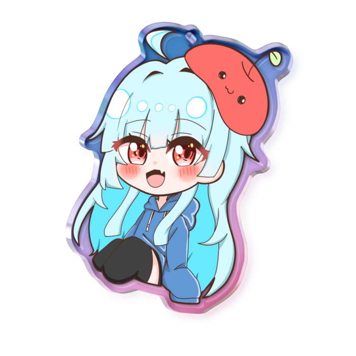 オーロラアクリルキーホルダー - 70 × 70mm