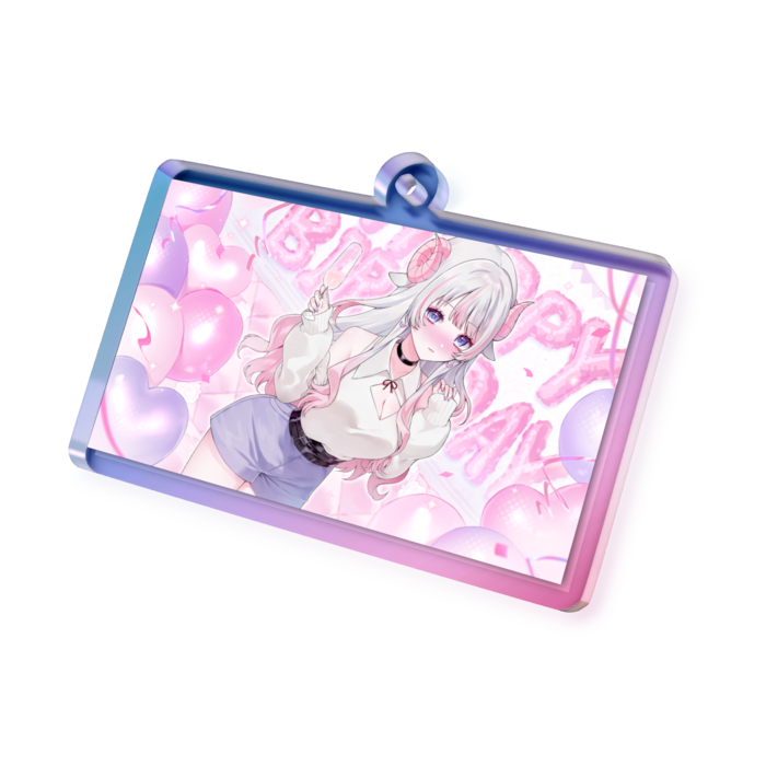 オーロラアクリルキーホルダー - 50 × 50mm