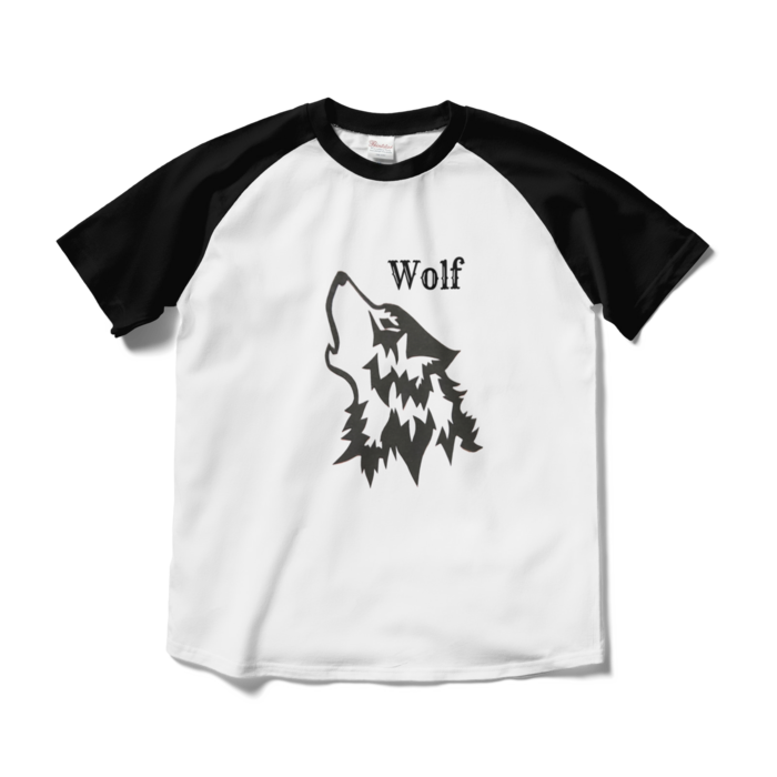 ラグランTシャツ - M - ホワイト×ブラック