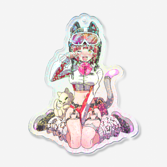 ホログラムアクリルキーホルダー - 70 × 70mm