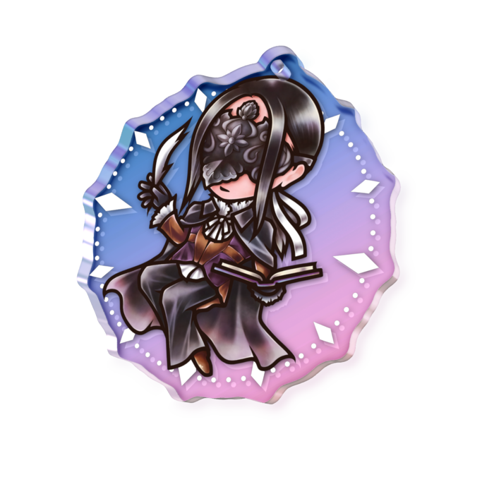 オーロラアクリルキーホルダー - 50 × 50mm